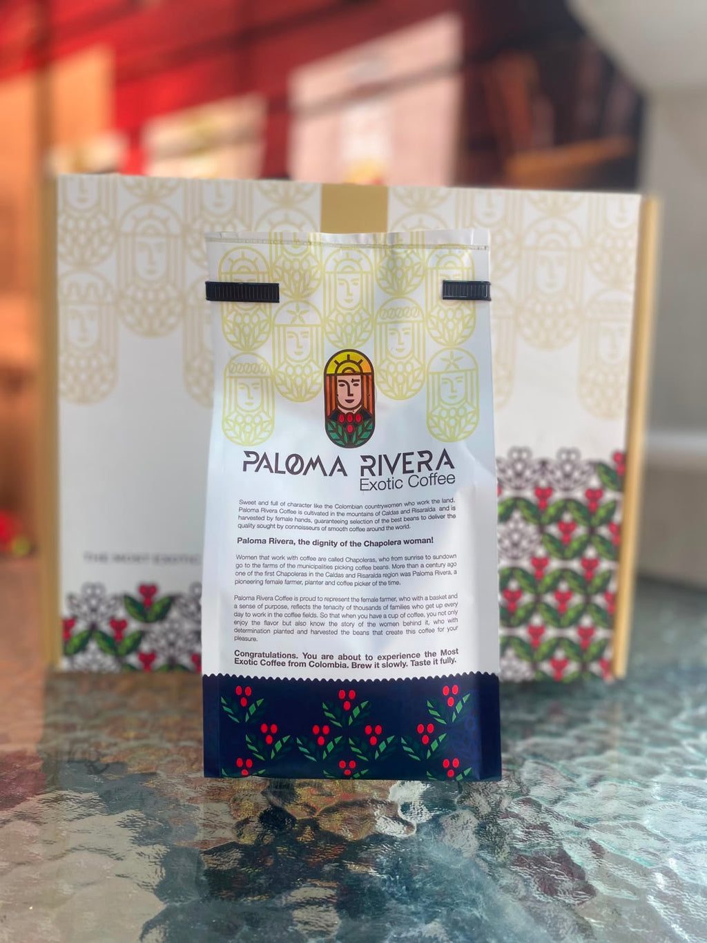 Paloma Rivera Exotic Whiskey Coffee premium Colombian Arabica