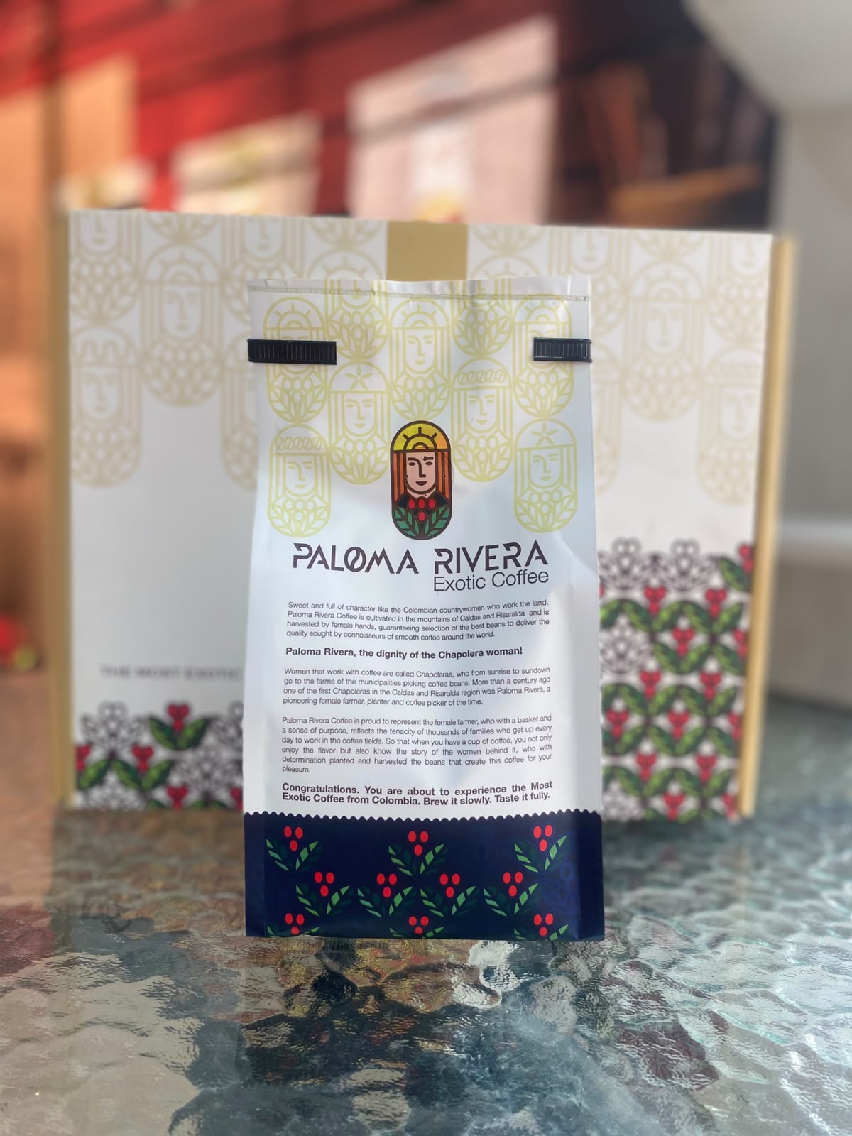 Paloma Rivera Exotic Whiskey Coffee premium Colombian Arabica