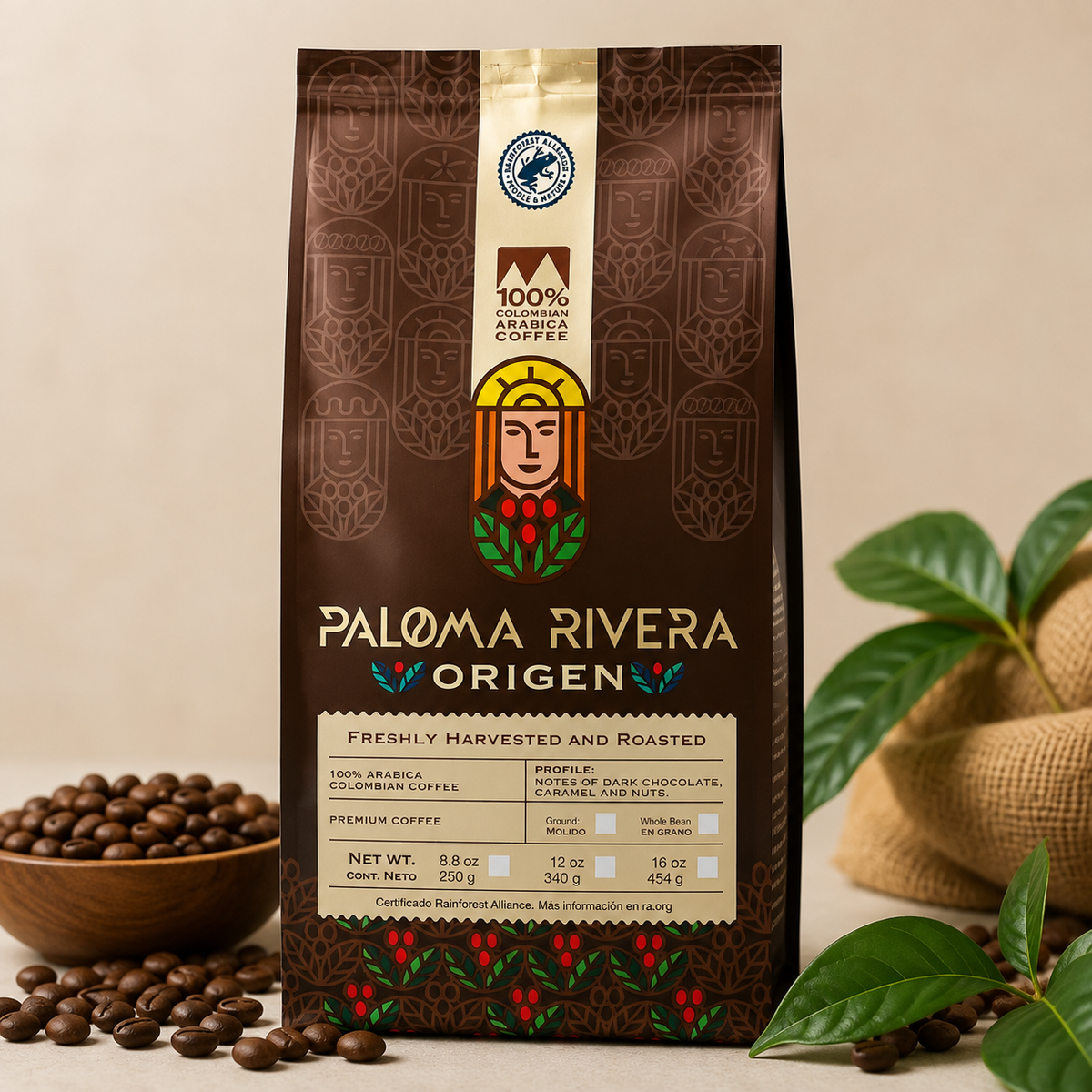 Paloma Rivera Origen Colombian Coffee — premium Colombian Arabica beans